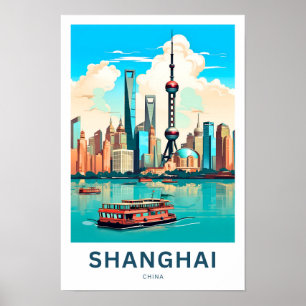 Shanghai China Reisprint Poster