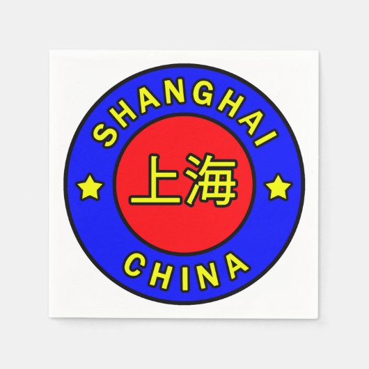 Shanghai China Servetten (Voorkant)
