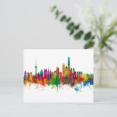 Shanghai China Skyline Briefkaart (Staand voorkant)