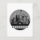 Shanghai China Skyline Briefkaart (Voorkant)