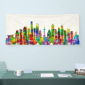 Shanghai China Skyline Spandoek (Beurs)