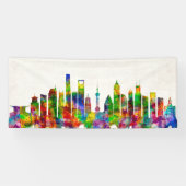 Shanghai China Skyline Spandoek (Horizontaal)