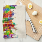 Shanghai China Skyline Theedoek (Quarter Fold)