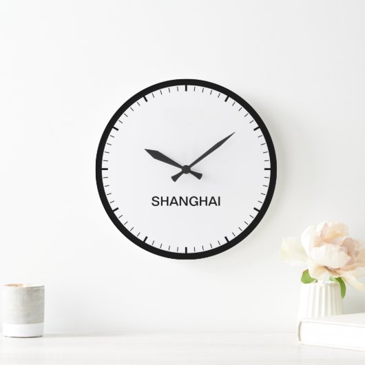 Shanghai China Time Zone Newsroom Style Clock Grote Klok (Huis)