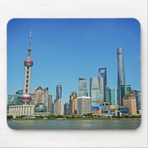 Shanghai, China - Uitzicht uit de Bund - Mousepad Muismat