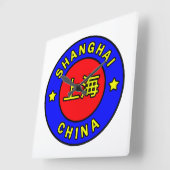 Shanghai China Vierkante Klok (Hoek)