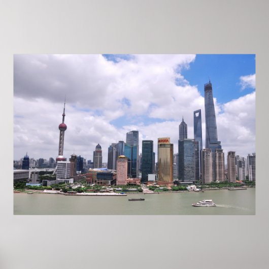 Shanghai, Chinese skyline Poster (Voorkant)