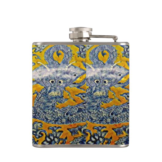 Shanghai Dragon Bord Heupfles (Achterkant)