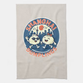 Shanghai Dumplings Schattige leuk ontwerp Theedoek (Verticaal)