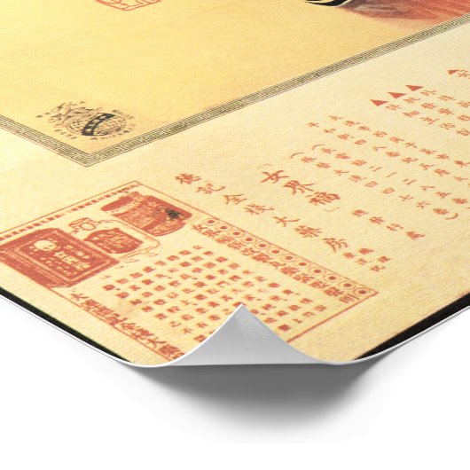 SHANGHAI FLORAL Orient Women Pin Up Adverteren Poster (Hoek)