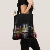 Shanghai in de Canvas tas van Night (Dichtbij)