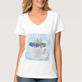 Shanghai in een theekop - futuristische skyline ku t-shirt