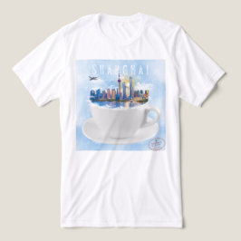Shanghai in een theekop - futuristische skyline ku Tri-Blend shirt