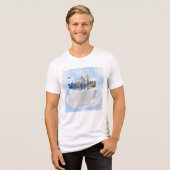 Shanghai in een theekop - futuristische skyline ku Tri-Blend shirt (Voorkant volledig)
