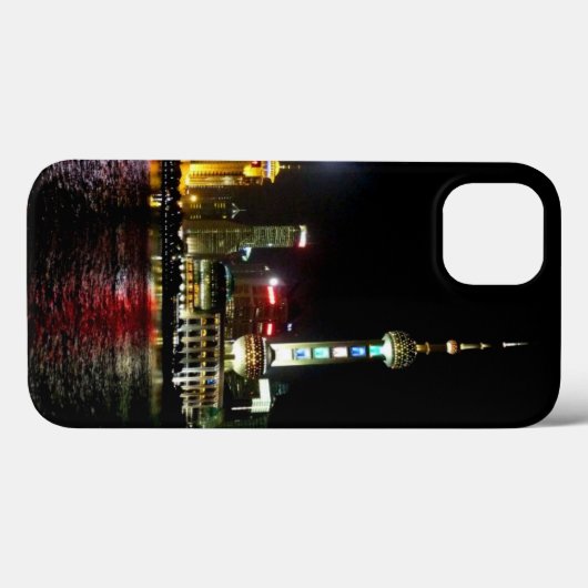 Shanghai in het Night Hoesje-Mate iPhone Case (Achterkant (horizontaal))