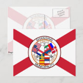 Shanghai International Settlement, China Briefkaart (Voorkant / Achterkant)