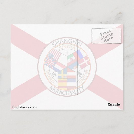 Shanghai International Settlement, China Briefkaart (Achterkant)