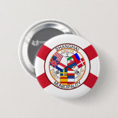 Shanghai International Settlement, China Ronde Button 5,7 Cm (Voorkant /achterkant)