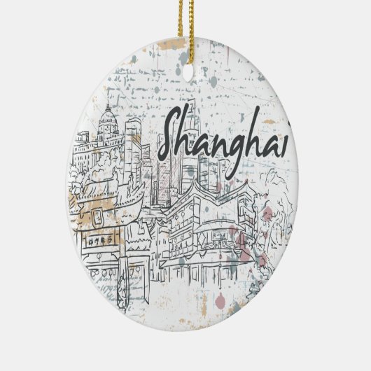 Shanghai Keramisch Ornament (Rechts)