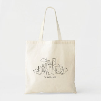 Shanghai Line Art Tote Bag