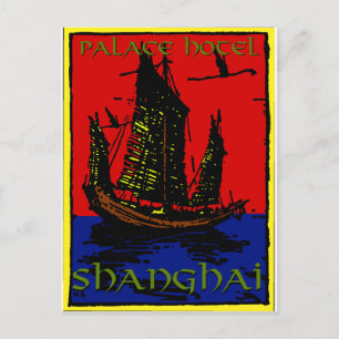 Shanghai Luggage Label Briefkaart