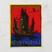 Shanghai Luggage Label Briefkaart (Voorkant)