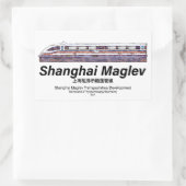 Shanghai Maglev High-Speed SMT Transrapid Train Rechthoekige Sticker (Tas)