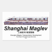 Shanghai Maglev High-Speed SMT Transrapid Train Rechthoekige Sticker (Voorkant)