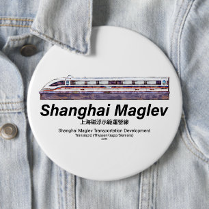 Shanghai Maglev High-Speed SMT Transrapid Train Ronde Button 6,0 Cm