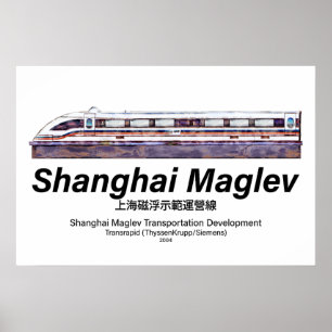 Shanghai Maglev-hogesnelheidstrein SMT Transrapid Poster