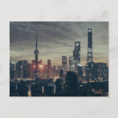 Shanghai Night Skyline Briefkaart (Voorkant)