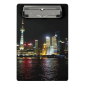 Shanghai op Night Mini Clipboard Mini Klembord (Voorkant)