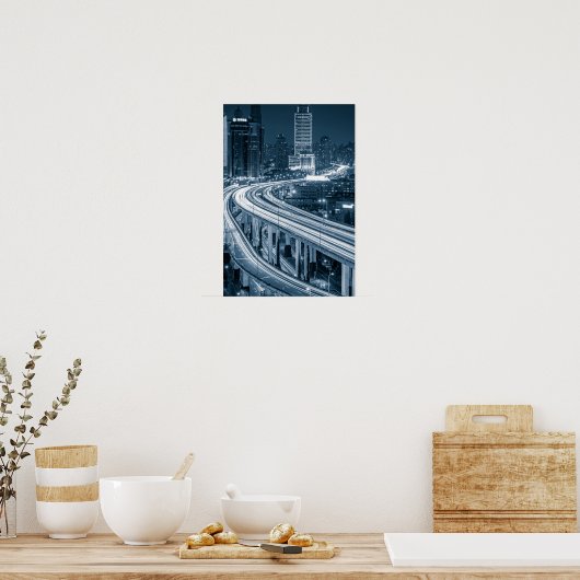 Shanghai Overpass 1 poster (Keuken)