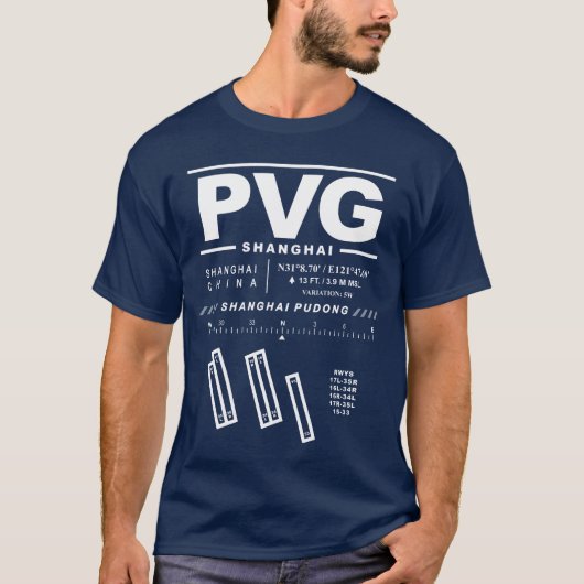 Shanghai Pudong International Airport PVG T-shirt (Voorkant)