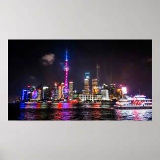 Shanghai Skyline Poster