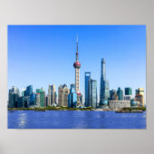 Shanghai Skyline Poster (Voorkant)