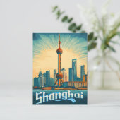 Shanghai Skyline - Prachtig stadsbeeld Briefkaart (Staand voorkant)