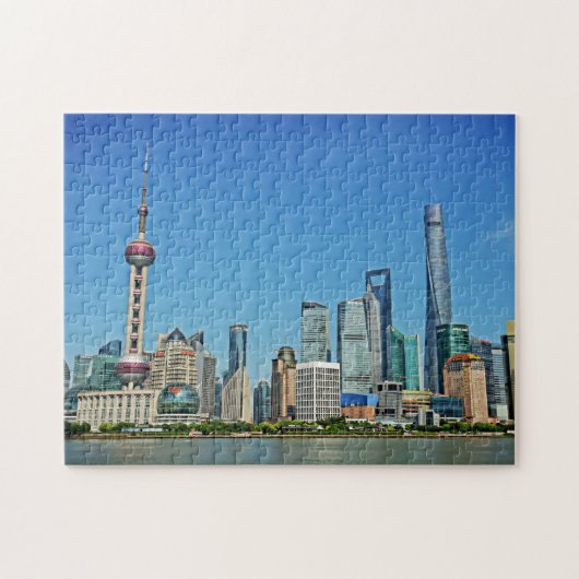 Shanghai Skyline van de Bund - 11x14 - 252 pcs Legpuzzel (Horizontaal)