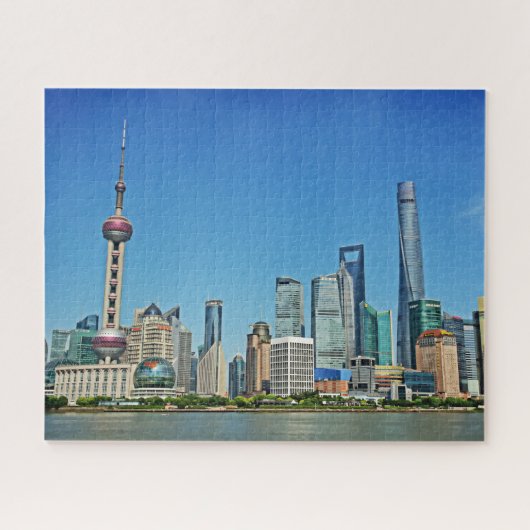 Shanghai Skyline van de Bund - 16x20 - 520 stks Legpuzzel (Horizontaal)