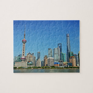 Shanghai Skyline van de Bund - 8x10 - 110 pc Legpuzzel