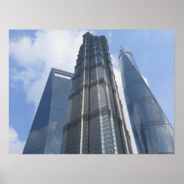 Shanghai skyscrapers Poster