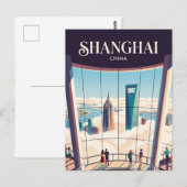 Shanghai Tower Observatiedek China Briefkaart (Voorkant / Achterkant)