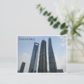 shanghai towers briefkaart (Staand voorkant)