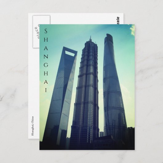 shanghai towers china briefkaart (Voorkant / Achterkant)