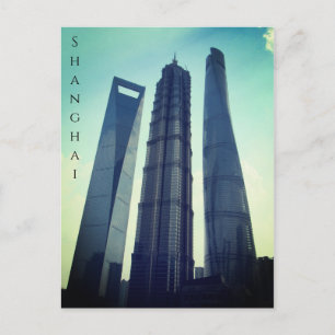 shanghai towers china briefkaart