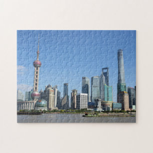 Shanghai van de Bund Puzzle Legpuzzel