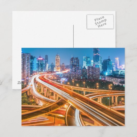 Shanghai viaduct 2 briefkaart (Voorkant / Achterkant)