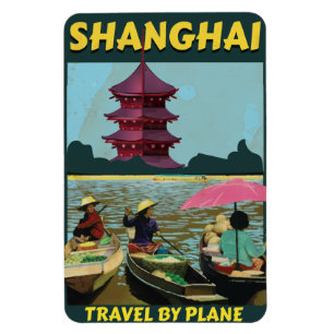 Shanghai vintage reisposter magneet