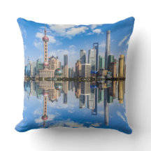 Shanghai Waterfront kussens