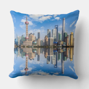 Shanghai Waterfront kussens